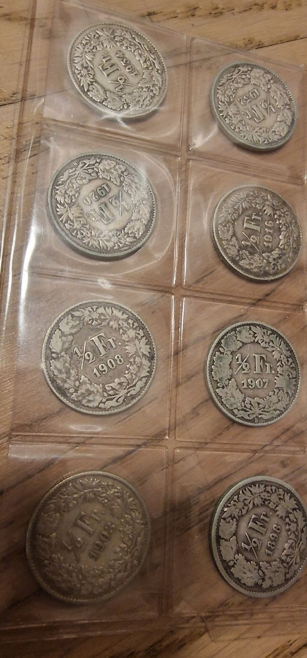 Alle Münzen: 8x 50Rp. schweizer silber münzen – Gebraucht aus Arbon von sar_l7ll