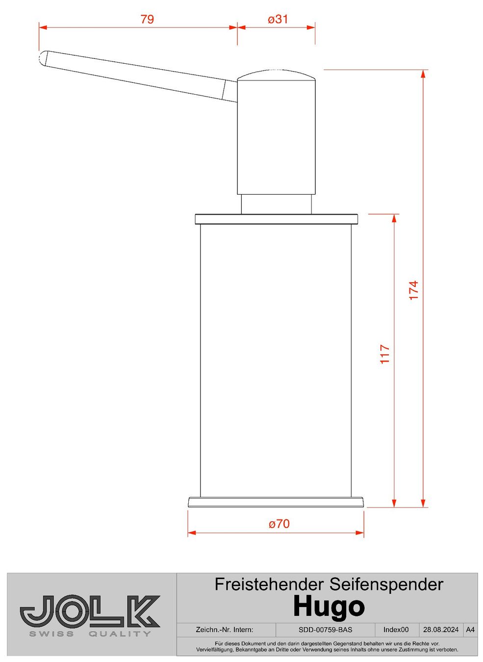 Küchengeräte: Seifenspender / Dispenser in Chrom - Hugo – Neu und originalverpackt aus Schöftland von jolk.ch 3