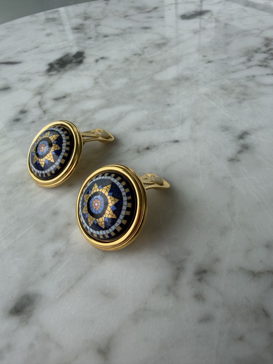 Hermès Orecchini pendenti & Orecchini a lobo: Enamel clips from Hermes – Usato da Cressier FR venduto da Kvito4ka 2