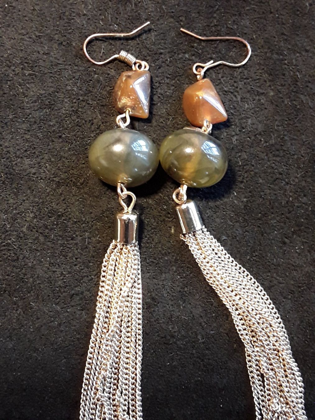 Orecchini pendenti & Orecchini a lobo: Vintage Wunderbare Jade Ohrhänger – Usato da Zürich venduto da helsan 1