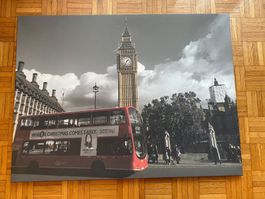 Bild London Bus & BigBen auf Leinwand