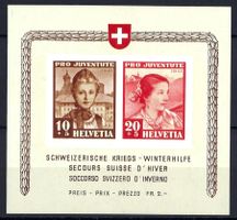 1941 Sonderblock (Block 5) Pro Juventute Kat-Nr. J98/J99, **