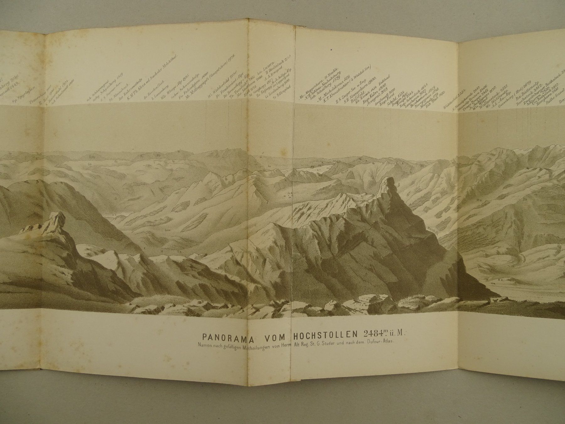 Incisioni: PANORAMA HOCHSTOLLEN, 1875 – Usato da Grüningen venduto da Kartensammler 1
