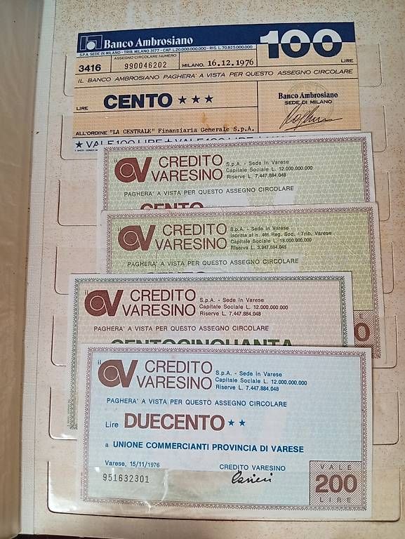 Libri: Collezione assegni vari, circa 80  – Usato da Vezio venduto da 41181 8