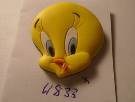 1 Tweety Plastik Pin Looney Tunes Warner Bros 1997 (U833)