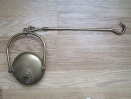Antike Grubenlampe  Messing
