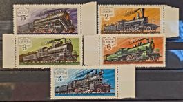 UdSSR 1979 Dampflokomotiven 5V Komp MNH** Eisenbahn Ränder
