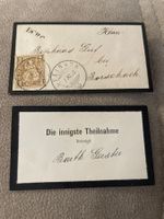 Antiker Trauerbrief Fam. Rennhaas 1880 mit Briefmarke