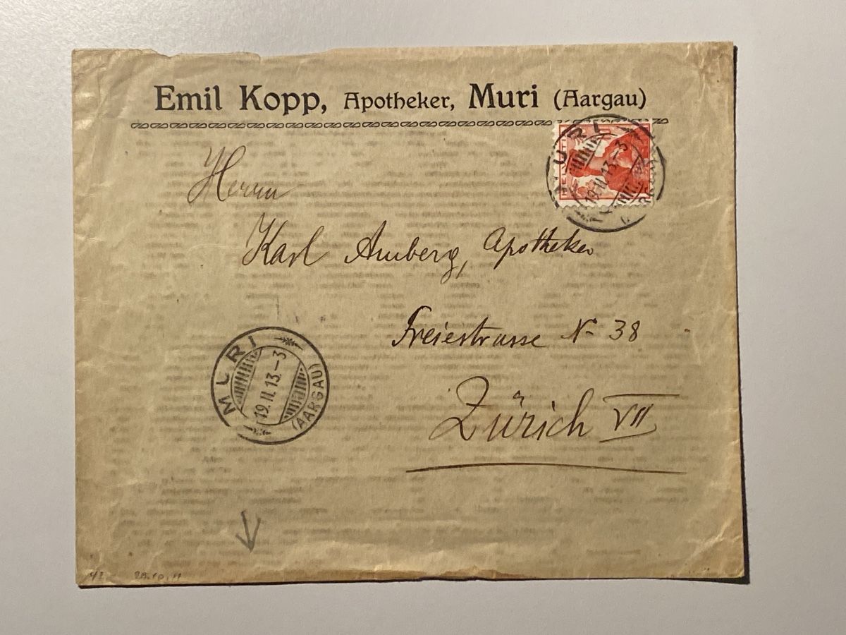 Tutti i francobolli: Schweiz 1913, Vorläufer, gest. Zürich/ Muri – Usato da Küssnacht a. Rigi venduto da Unique-Valuable 1
