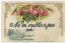 Ne m' oubliez pas - Vergiss mich nicht ! - Präge-Litho  1914