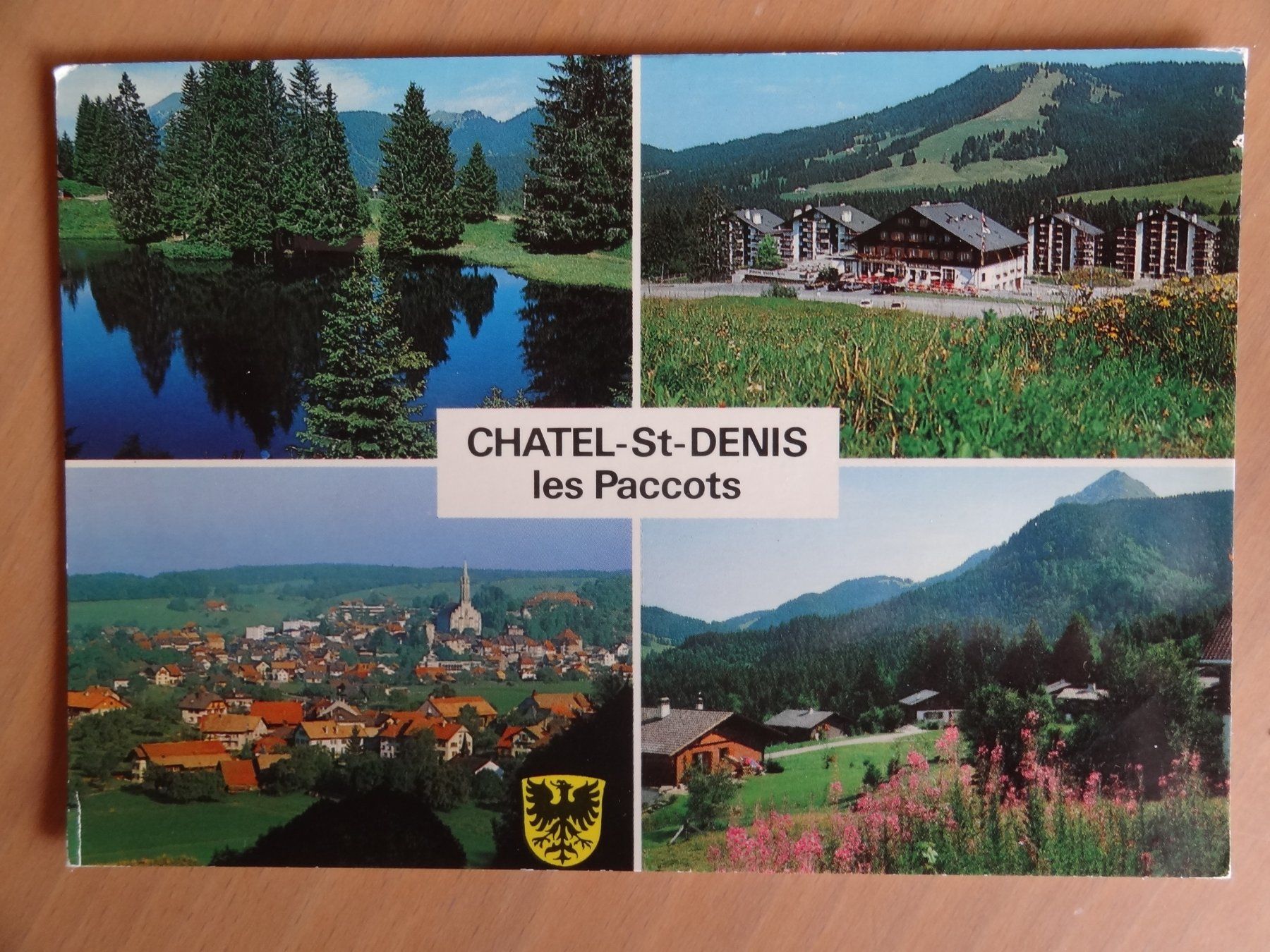 Cartoline postali: Chatel St Denis - les Paccots - 1984 – Usato da St Léonard venduto da Riglin