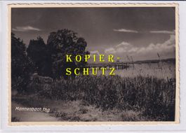 Mannenbach, Uferpartie und Schiff-Steg (Echtfoto) /bq