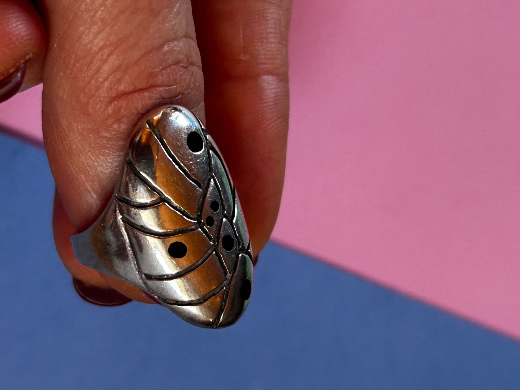 Ringe: Silberring Schmetterlingsflügel (57) – Gebraucht aus Laufen von belleskulptur 2