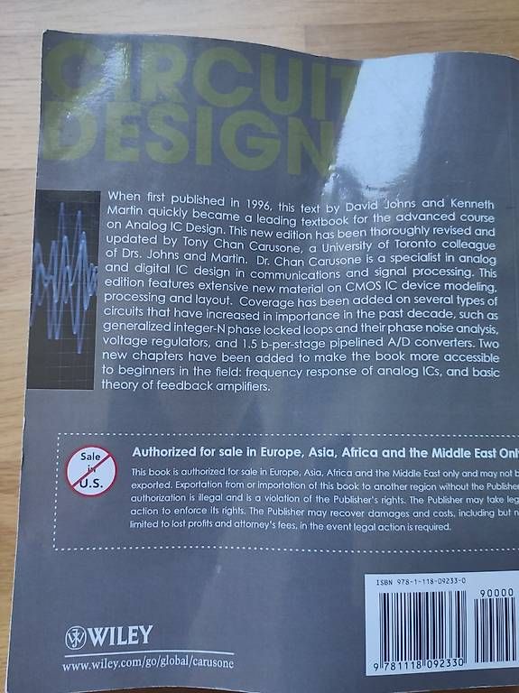 Libri: Analog Integrated Circuit Design – Usato da Solothurn venduto da sam9129 1