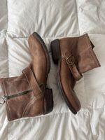 Bottines en cuir marron tendance, taille 40, automne 🍂