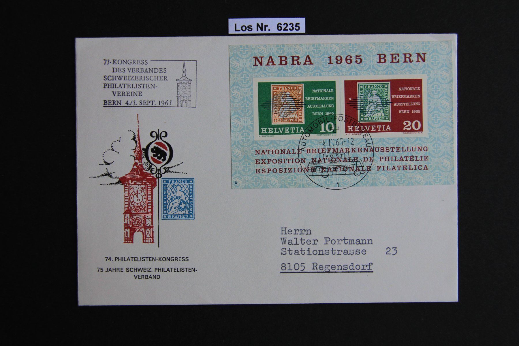 Alle Briefmarken: CH Brief mit Sonderstempel 1965                     Los 6235 – Gebraucht aus Volken von jukon65