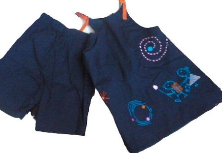 Gr. 62 SommerKleid mit Shorts dunkelblau MARÈSE hoher NP