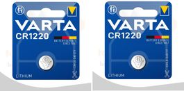 VARTA CR1220 Lithium-Knopfzelle – 2er Set PORTOFREI