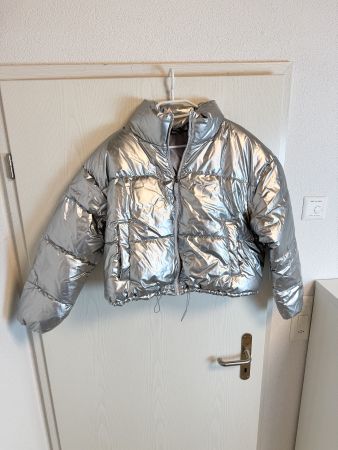 Puffer Jacke H&M Divided silber Grösse L neu & ungetragen!