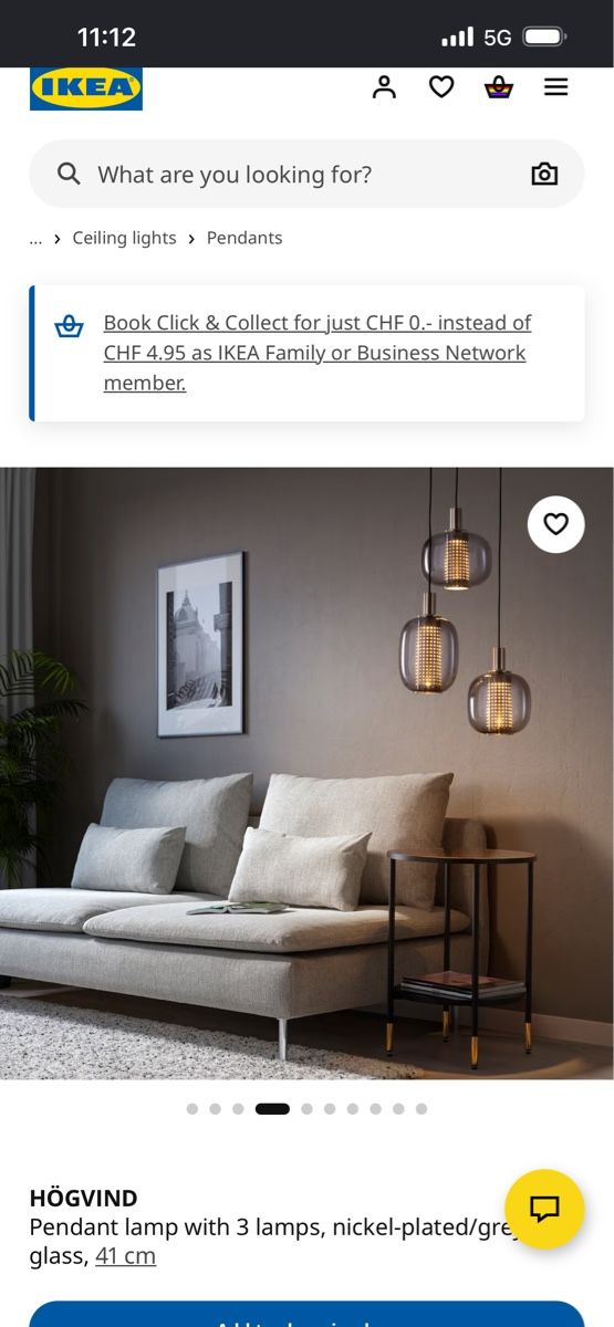Ikea Lustres & lampes de plafonds: Deckenlampe Högvind  – D'occasion à Thalwil par missmoneypenny12 1