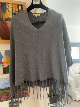 Michael Kors V-neck Fringe Cape Poncho (S-L)