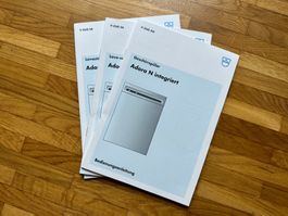 V-Zug Adora N Benutzerhandbuch Benutzerinformation DE/FR/IT