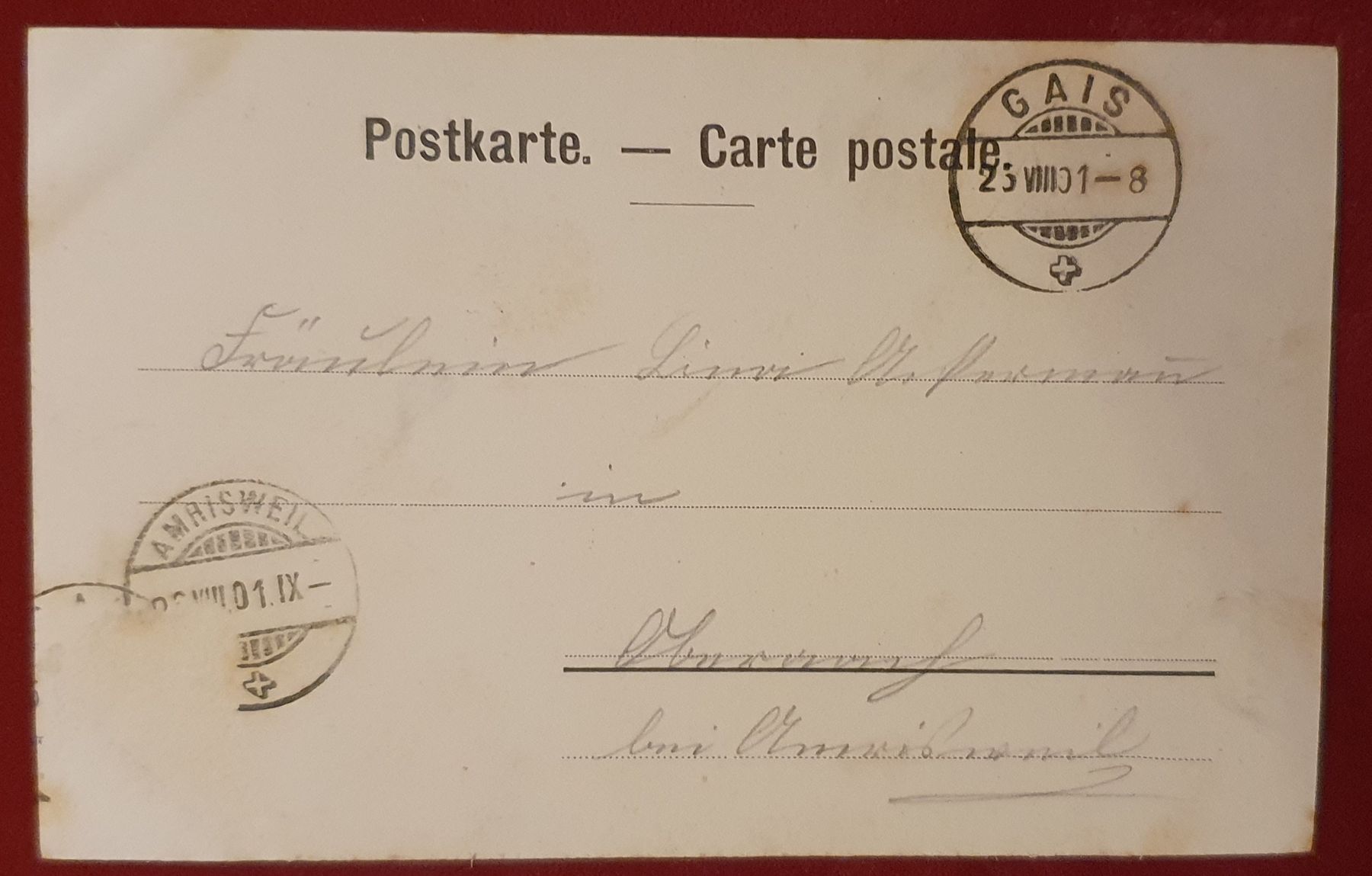 Cartoline postali: Gruss aus Gais 1901 – Usato da Kreuzlingen venduto da Rschweiz1 1