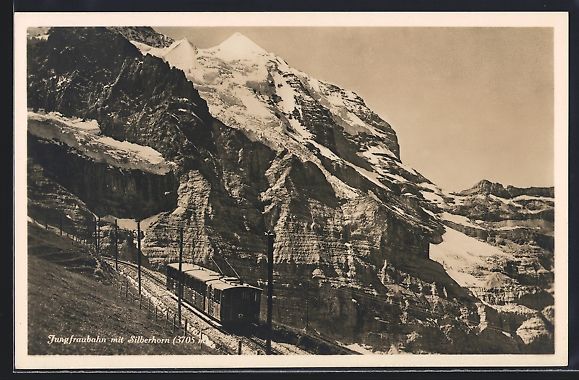 Cartoline postali: AK Jungfraubahn mit Silberhorn – Usato da Berlin venduto da bartko-reher