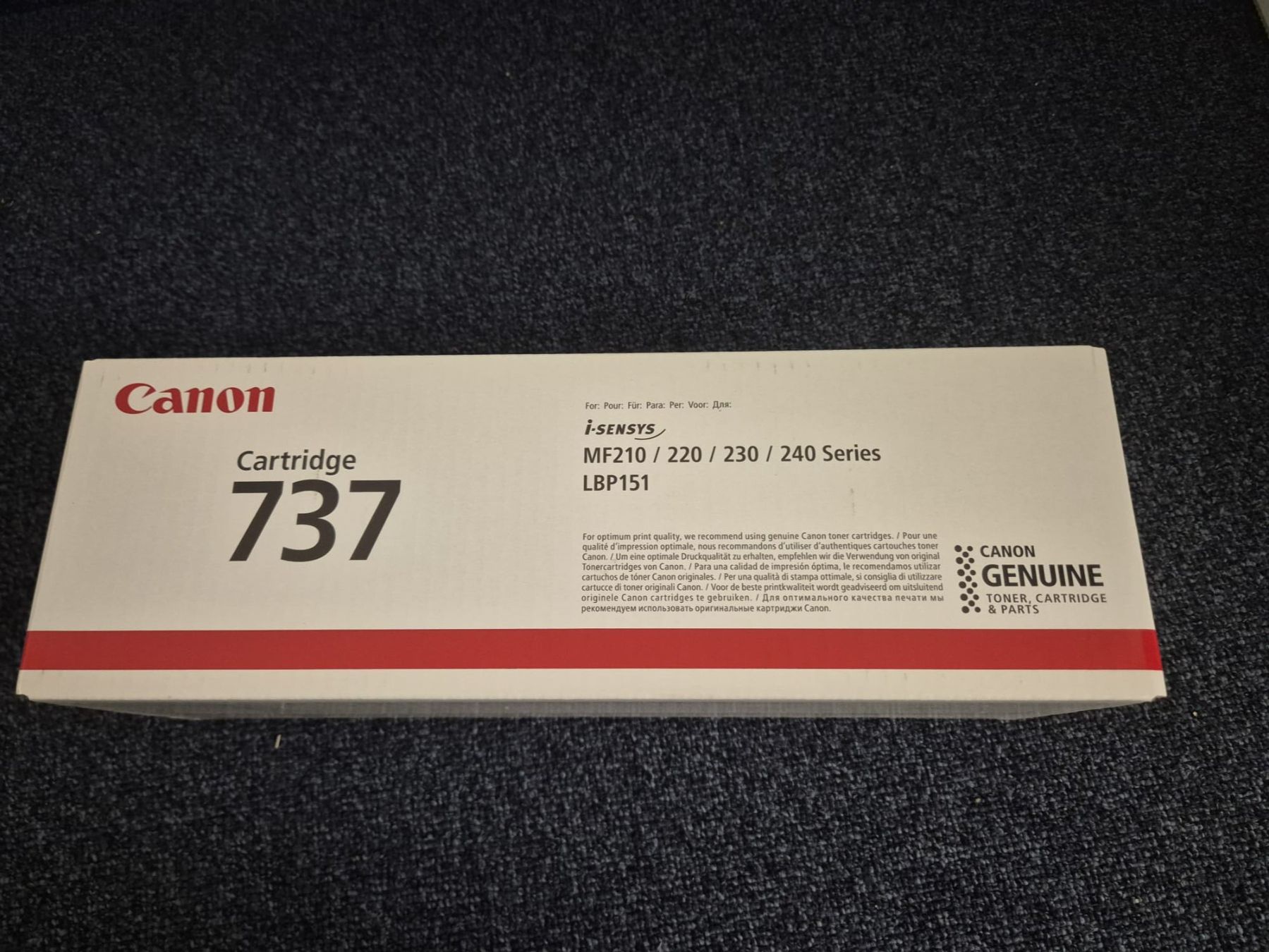 Canon Cartucce per stampanti & toner: Toner Canon 737 - schwarz, original – Nuovo e nell'imballaggio originale da Watt venduto da red_white 1