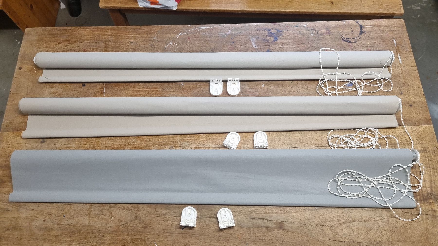 Tende: 3 x Stoffrollo 110 x 190 cm – Usato da Winterthur venduto da Aluns