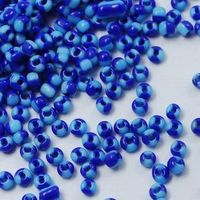 Rocailles Hellblau-Blau gestreift 2mm
