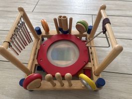 Musik-Spielcenter Holz mit Xylophon und Instrumenten