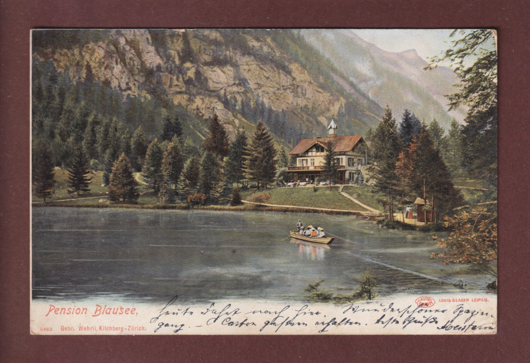 Cartoline postali: Pension BLAUSEE - 1903 – Usato da Pully venduto da nicecards