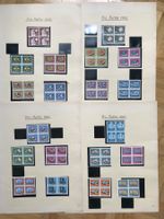 1958 - 1961, Pro Patria 4er Blöcke Mineralien + Verstein. **