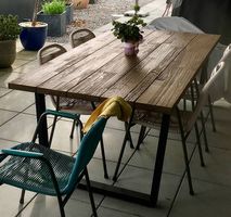 Garten Esstisch Echtholz mit 2.2 Meter Länge