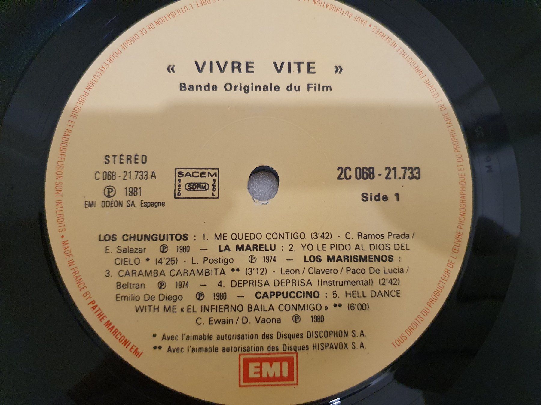 Dischi in vinile: Bande Originale Du Film "Vivre Vite" – Usato da Uster venduto da Vinyl-Leidenschaft 3