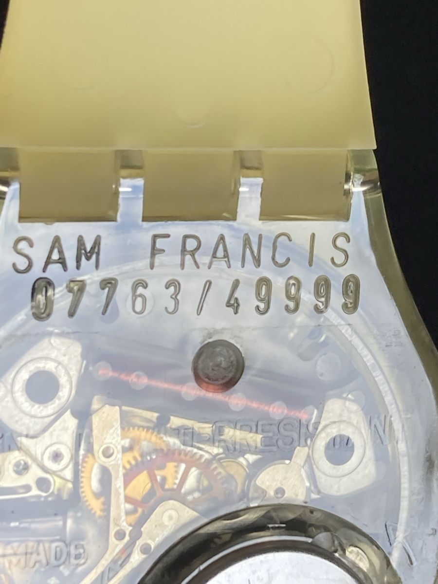 Swatch Orologi: Sam Francis GZ 123 1992 Uhr + Kunstdruck – Nuovo e nell'imballaggio originale da Boll venduto da Jopp1 4