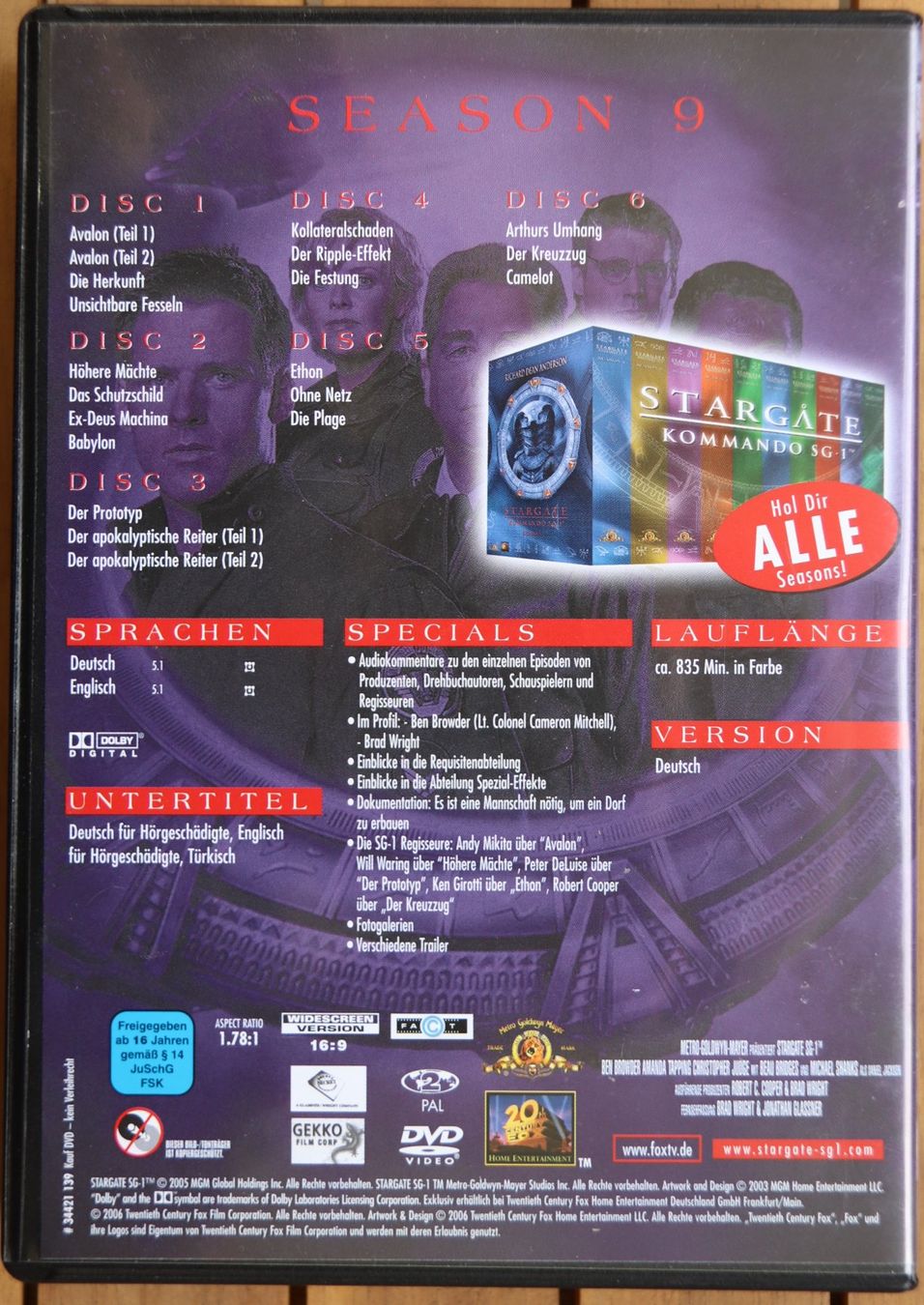 Tutti i DVDs: Stargate Kommando Season 9 – Usato da Glattfelden venduto da Sirax 6