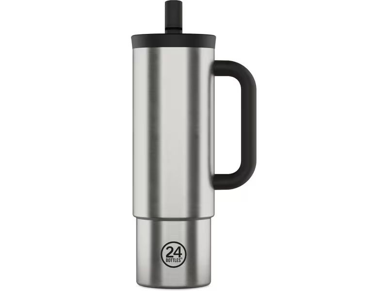Tazze: Thermobecher Straw Cup 800 ml, Silber – Nuovo e nell'imballaggio originale da Heimisbach venduto da LIFESTYLE-MORE