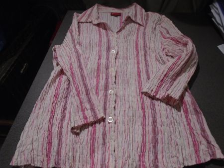 Bluse Grösse 40, Biaggini, rosa Töne/gezögelt/kurze Arme