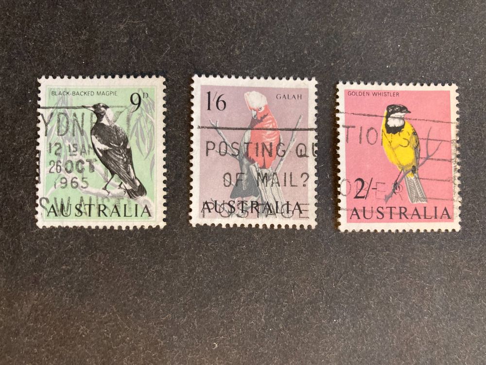 Australien 1963 Lot Vögel (alte Währung) gestempelt 1