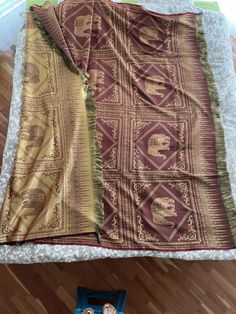 Decke / Tuch Asiatisch / Elefant
