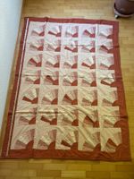 Patchwork-Quilt ca.205 x 145cm + 4 Kissen, handgefertigt