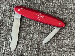 Altes Uhrenmesser VICTORINOX „Omega“ Alu Rot RAR