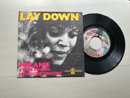 MELANIE tolle Single Kult Top Hit 70's Lay down France diff