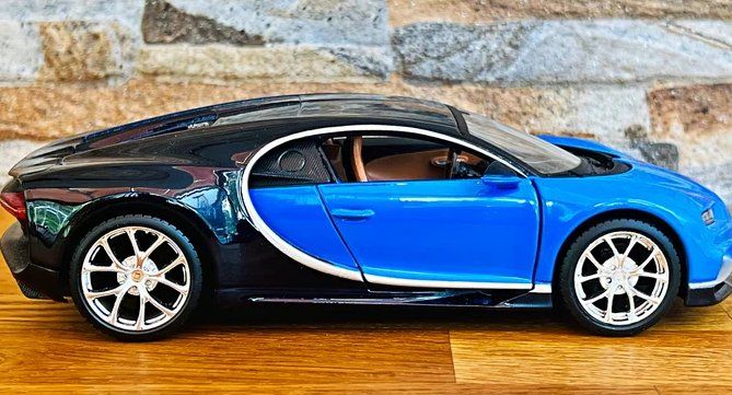 Bugatti Modellautos: Bugatti Chiron Modellauto 1/24 (blau) – Neu und originalverpackt aus Ettingen von SwissHellcat 6