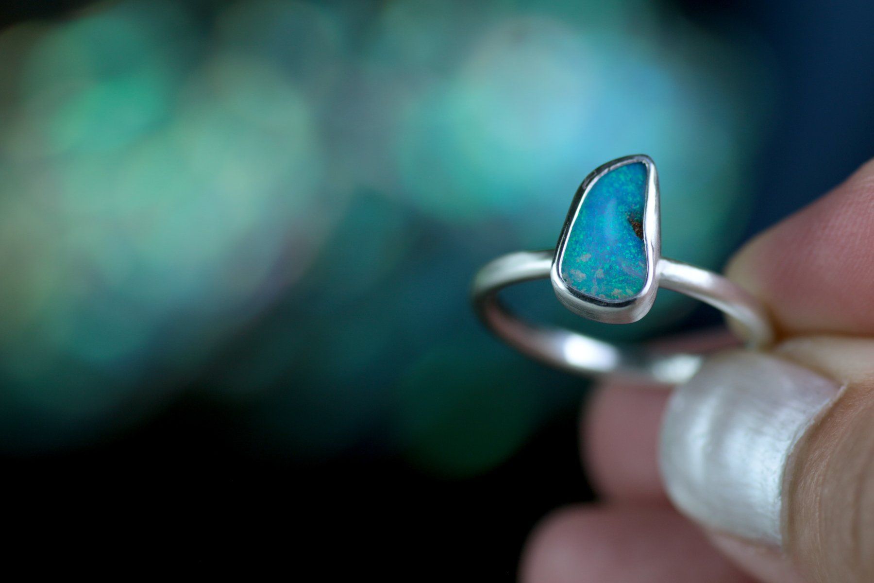 Anelli: MAREA • Designer Silberring 925 mit Opal · Ringgrösse EU 57 – Nuovo e nell'imballaggio originale da Bern venduto da OSONO.Design 6