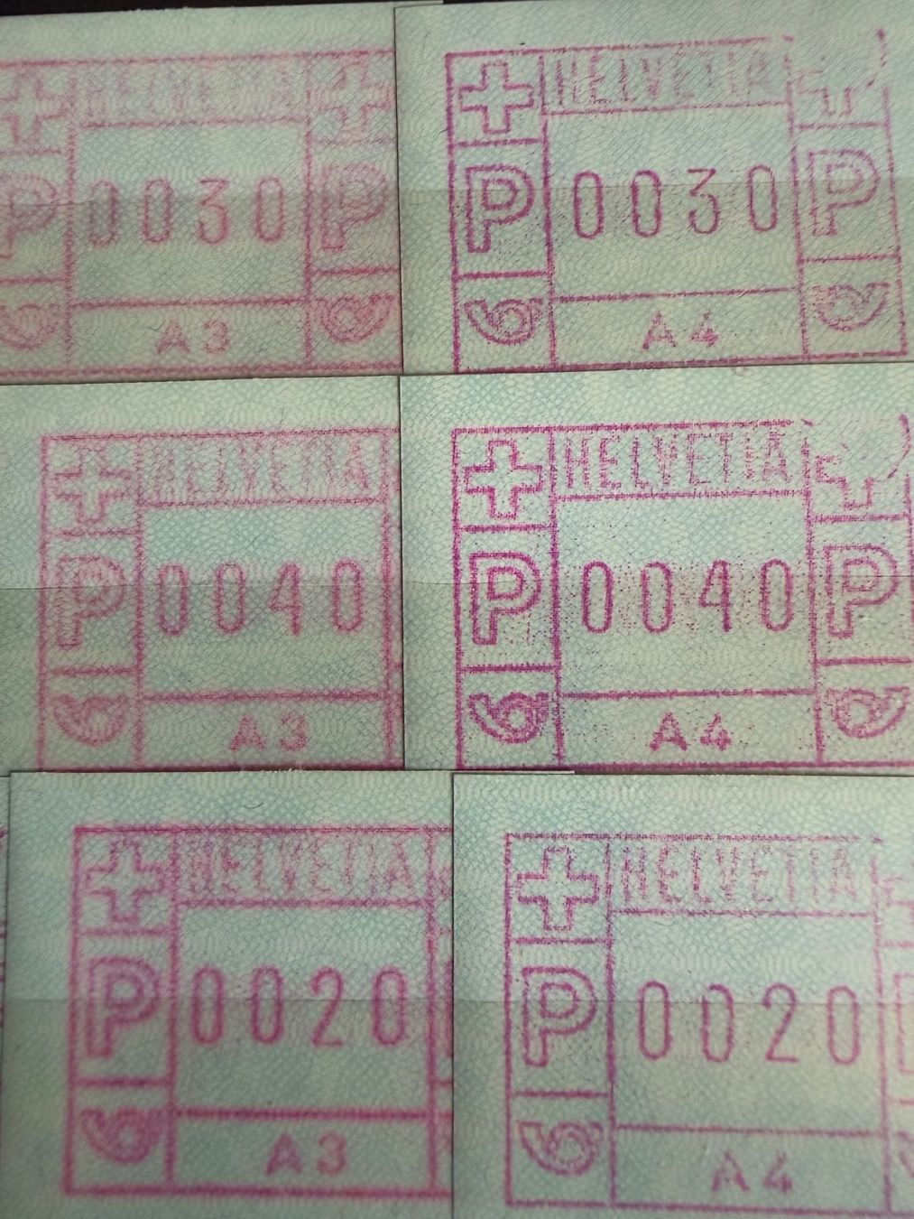 Tutti i francobolli: Automatenmarken  A1 - A4 ** – Nuovo (secondo la descrizione) da untervaz venduto da Wingert 2