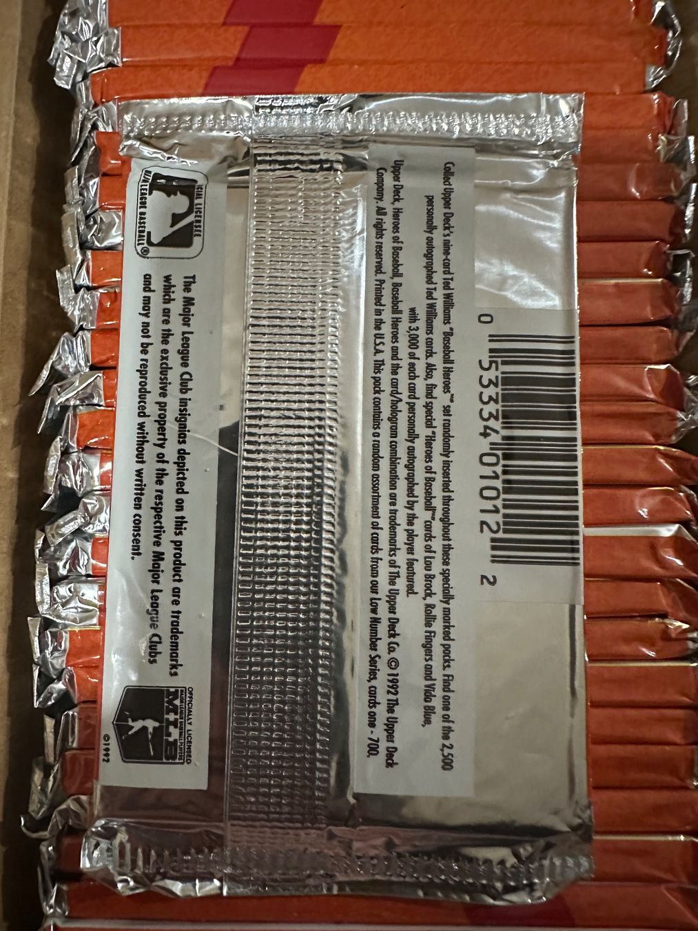 MLB Sammelbilder & Trading cards: 🔥 1992 Upper Deck Baseball Pack – Foil Pack – ungeöffnet! – Neu und originalverpackt aus Oensingen von chilli63 1