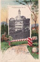 Gossau Prägekarte mit Protestantische Kirche